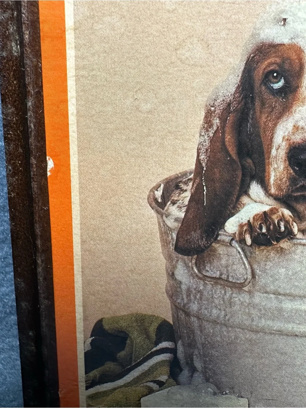 1970/80s Dog Sentiment Wall Art Wooden Plaque - Orange & Brown